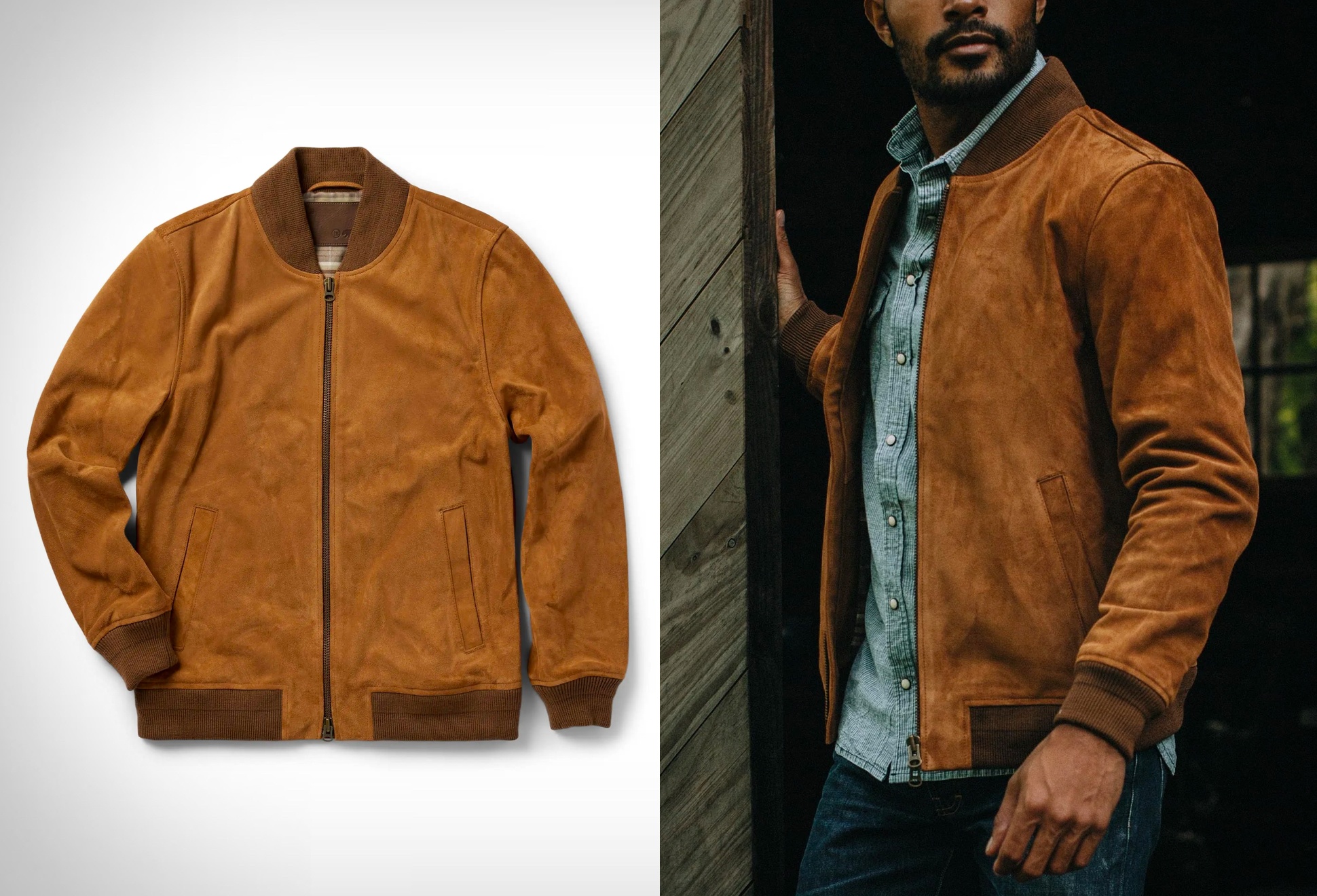 Taylor Stitch Sierra Suede Bomber Jacket | Image