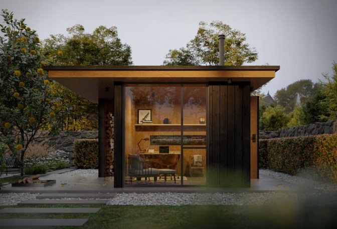 Den Backyard Office DIY Plans - Image