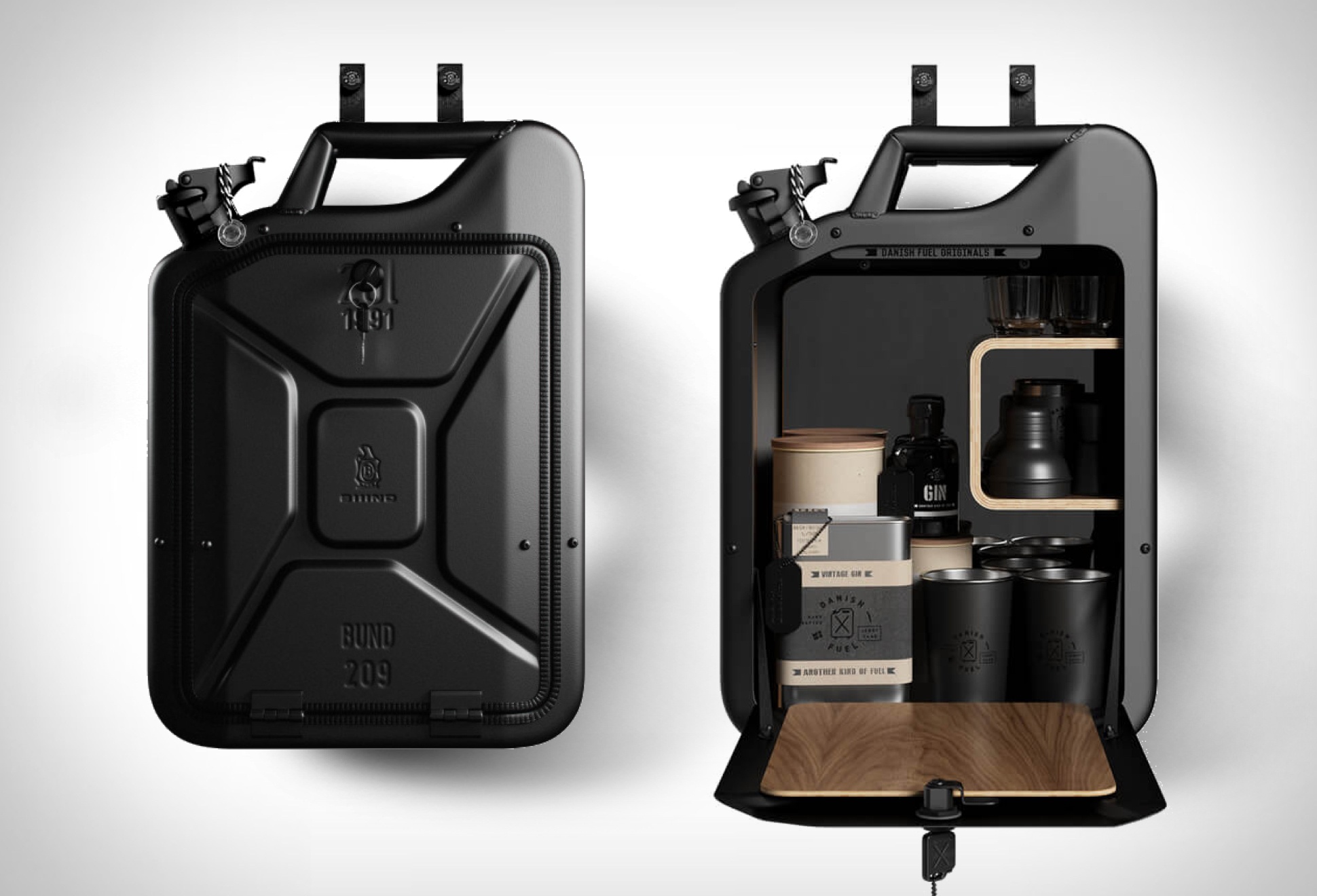 Upcycled WWII Jerry Can Bar Cabinet | Image