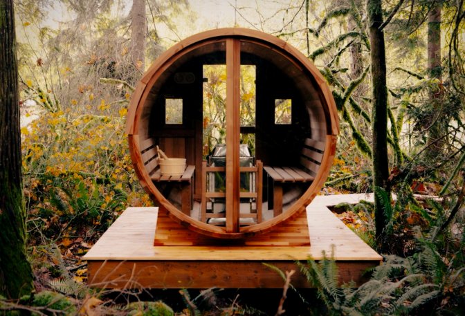 Redwood Outdoors Panorama Sauna - Image