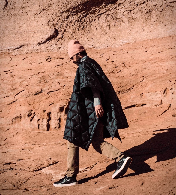 Down poncho jacket deals