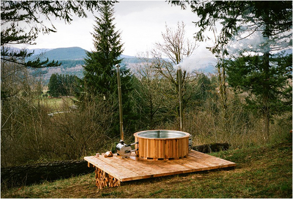 the cinder cone treehouse perches above a skatebowl