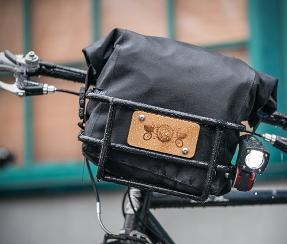 PDW Takeout Front Bike Basket W/ Water Resistant Roll-Top Bag