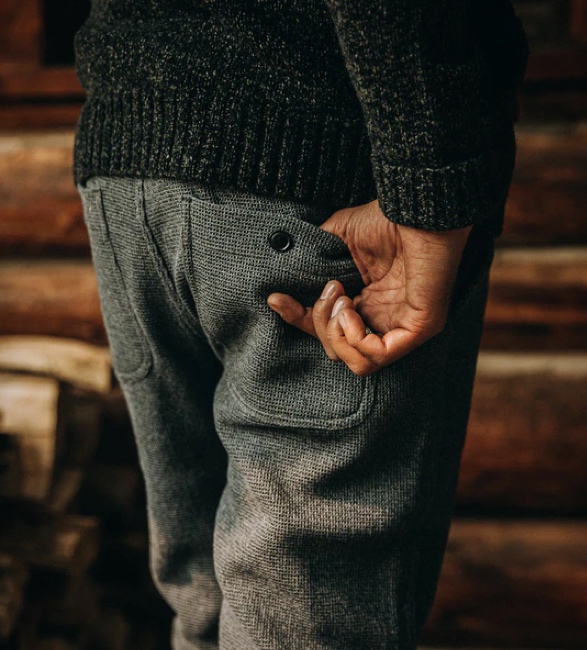 Pantaloni Taylor Stitch The Apres A Righe Baja – Uomo Taglia XL, Lino E Cotone, Nuovi