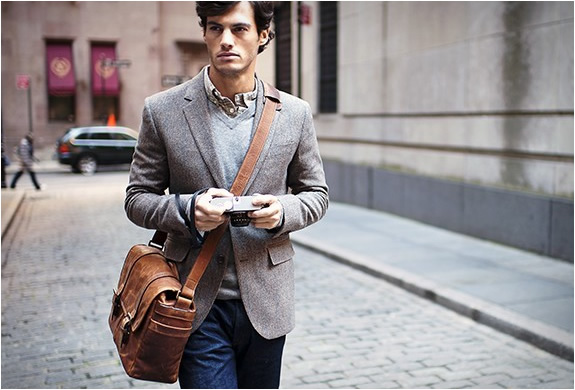 The Brixton Camera Laptop Messenger Bag