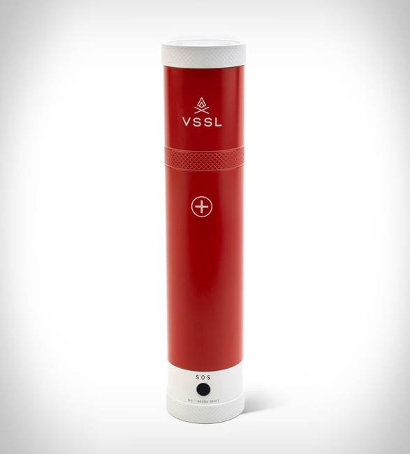 VSSL First Aid Stash With Light & Compass – Aluminum Survival Kit For Hiking – Made In Canada